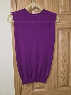 Helmut Lang Deep Purple Knit Shell Top Size XS